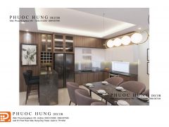 Tủ bếp có quầy bar